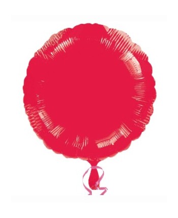 GLOBO DE HELIO CIRCULO ROJO METALIZADO