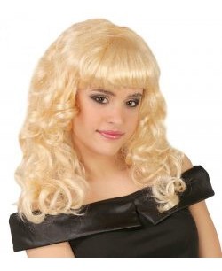 PELUCA RUBIA RIZADA ROCKERA