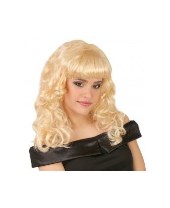 PELUCA RUBIA RIZADA ROCKERA