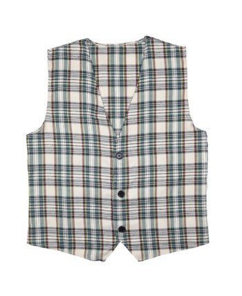CHALECO CUADROS GRIS
