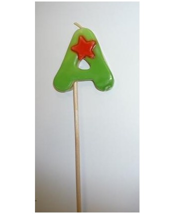 VELA PALITO LETRA A