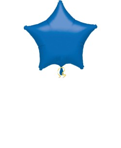 GLOBO DE HELIO ESTRELLA AZUL METALIZADO
