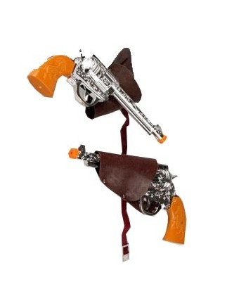 CARTUCHERA DOS PISTOLAS PLATA BRILLANTE