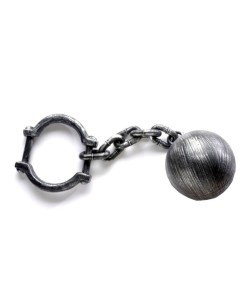 Bola de preso efecto real para disfraz