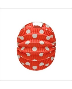 FAROL ROJO LUNAR BLANCO 22 CM 6 UNIDADES