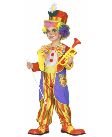 DISFRAZ DE PAYASO CON SOMBRERO PARA NIÑO