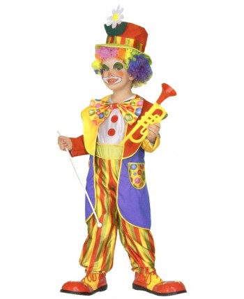 DISFRAZ DE PAYASO CON SOMBRERO PARA NIÑO