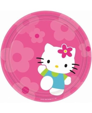 PLATOS HELLO KITTY GRANDES 8 UNIDADES