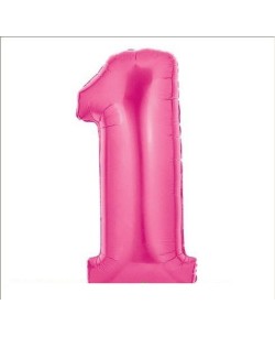 GLOBO DE HELIO ROSA NÚMERO 1