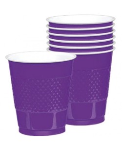 VASO MORADO DE PLASTICO 10 UNIDADES
