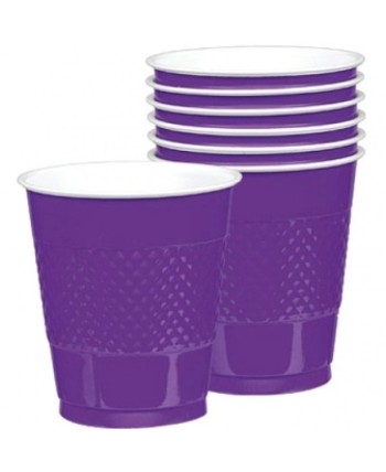 VASO MORADO DE PLASTICO 10 UNIDADES
