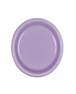 PLATO LILA GRANDE DE PLASTICO 10 UNIDADES