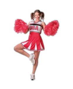 Disfraz de animadora americana adulta