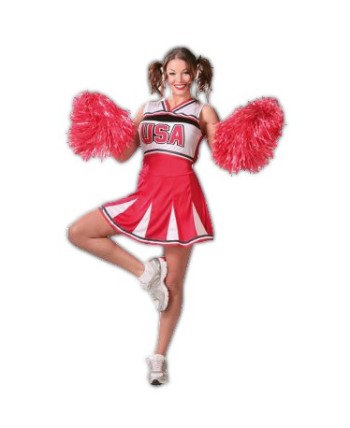 Disfraz de animadora americana adulta