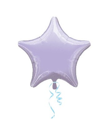 GLOBO DE HELIO ESTRELLA PASTEL LILA METALIZADO