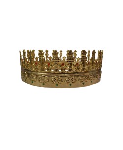 Corona metal decorada para rey medieval