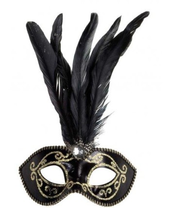 ANTIFAZ VENECIANO MUJER NEGRO CON PLUMAS NEGRAS ANTIFAZ VENECIANO MUJER NEGRO CON PLUMAS NEGRAS