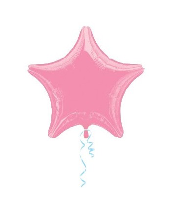 GLOBO DE HELIO ESTRELLA ROSA CHICLE METALIZADO