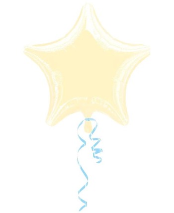 GLOBO DE HELIO ESTRELLA VAINILLA METALIZADO