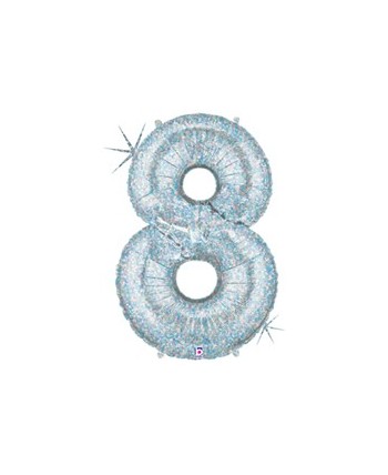 Globo de Helio Holografico Numero 8
