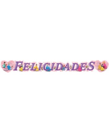 GUIRNALDA FELICIDADES PRINCESAS FLORES