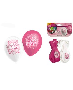 GLOBOS ES UNA NIÑA 10 UNIDADES