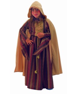 DISFRAZ DE NIÑA MEDIEVAL CON CAPA