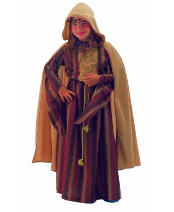 DISFRAZ DE NIÑA MEDIEVAL CON CAPA