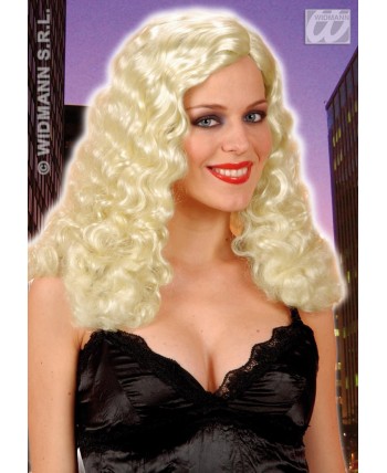 PELUCA RUBIA LARGA RIZADA