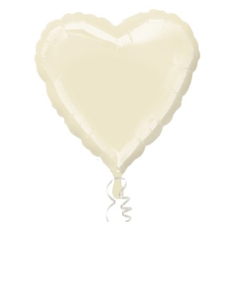 GLOBO DE HELIO CORAZON VAINILLA METALIZADO