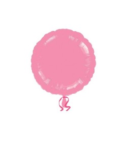 GLOBO DE HELIO CIRCULO ROSA CHICLE METALIZADO