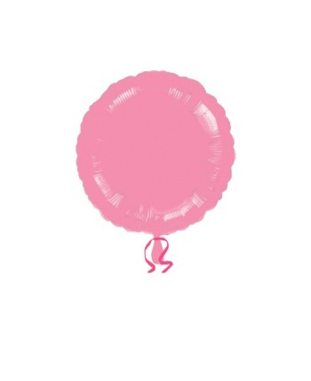 GLOBO DE HELIO CIRCULO ROSA CHICLE METALIZADO