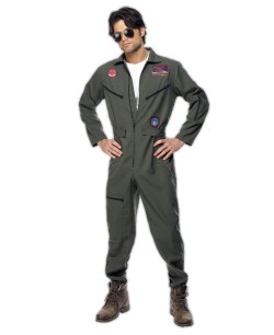 DISFRAZ DE AVIADOR ANTIGUO TOP GUN PARA HOMBRE