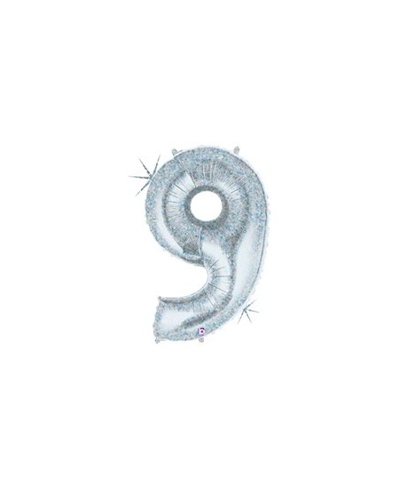 Globo de Helio Holografico Numero 9 | La Casa de las Fiestas