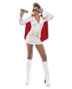 DISFRAZ DE ELVIS VESTIDO CON DECORACIONES Y CAPA