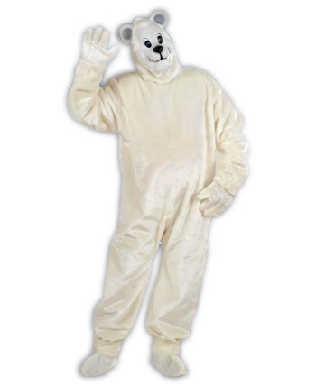 DISFRAZ DE OSO BLANCO PELUCHE