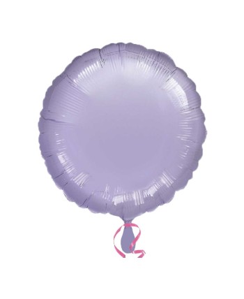GLOBO DE HELIO  CIRCULO LILA PASTEL METALIZADO