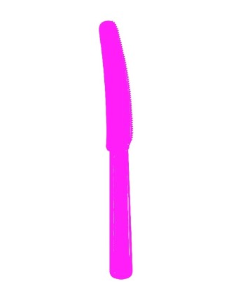 CUCHILLO FUCSIA 10 UNIDADES