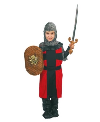 DISFRAZ DE CABALLERO ROJO Y NEGRO