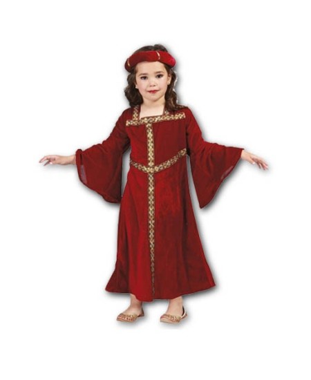 DISFRAZ DE DAMA MEDIEVAL PARA NIÑA