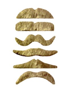 BIGOTE RUBIO PEQUEÑO 6 MODELOS ADHESIVO