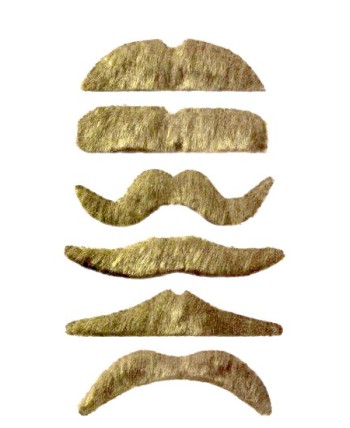 BIGOTE RUBIO PEQUEÑO 6 MODELOS ADHESIVO