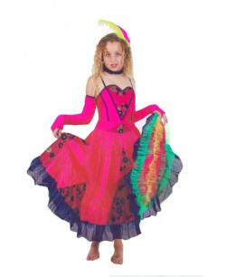 DISFRAZ DE CAN CAN ROSA INFANTIL