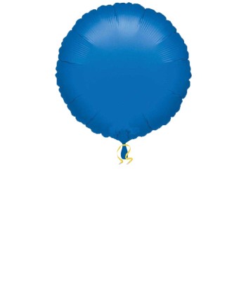 GLOBO DE HELIO CIRCULO AZUL METALIZADO