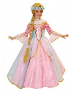 DISFRAZ DE PRINCESA MORADA CON CAPA