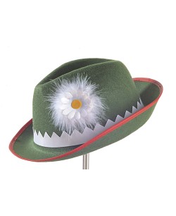 SOMBRERO TIROLES VERDE CON MARGARITA