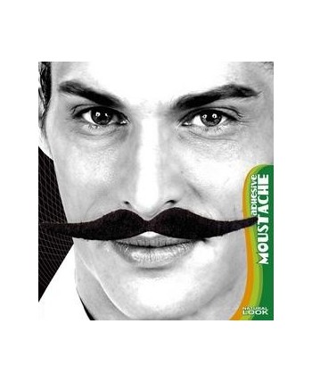 BIGOTE SEÑORITO NEGRO ADHESIVO