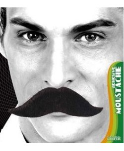 BIGOTE MOSTACHO MARIACHI NEGRO ADHESIVO