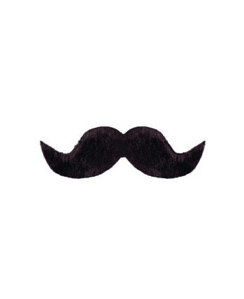 BIGOTE MOSTACHO CABALLERO NEGRO ADHESIVO