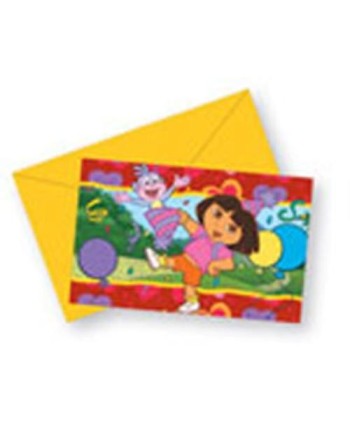 INVITACIONES DORA LA EXPLORADORA PARTY 6 UNID.